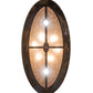 Meyda Lighting Tall Pines 48" 8-Light Dark Burnished Antique Copper Island Inverted Pendant Light With Silver Mica Shade Glass