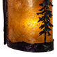 Meyda Lighting Tall Pines 5" 2-Light Mahogany Bronze Wall Sconce With Amber Mica Shade Glass