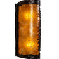Meyda Lighting Tall Pines 5" 2-Light Mahogany Bronze Wall Sconce With Amber Mica Shade Glass