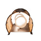 Meyda Lighting Tall Pines 5" 2-Light Mahogany Bronze Wall Sconce With Amber Mica Shade Glass