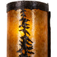 Meyda Lighting Tall Pines 5" 2-Light Mahogany Bronze Wall Sconce With Amber Mica Shade Glass