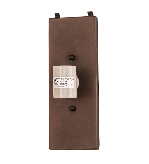 Meyda Lighting Tall Pines 5" 2-Light Mahogany Bronze Wall Sconce With Silver Mica Shade Glass