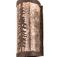 Meyda Lighting Tall Pines 5" 2-Light Mahogany Bronze Wall Sconce With Silver Mica Shade Glass