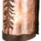 Meyda Lighting Tall Pines 5" 2-Light Mahogany Bronze Wall Sconce With Silver Mica Shade Glass