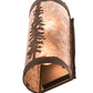 Meyda Lighting Tall Pines 5" 2-Light Mahogany Bronze Wall Sconce With Silver Mica Shade Glass