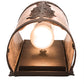 Meyda Lighting Tall Pines 5" 2-Light Mahogany Bronze Wall Sconce With Silver Mica Shade Glass