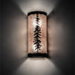 Meyda Lighting Tall Pines 5" 2-Light Oil Rubbed Bronze Wall Sconce With Silver Mica Shade Glass