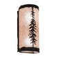 Meyda Lighting Tall Pines 5" 2-Light Oil Rubbed Bronze Wall Sconce With Silver Mica Shade Glass