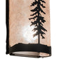 Meyda Lighting Tall Pines 5" 2-Light Oil Rubbed Bronze Wall Sconce With Silver Mica Shade Glass