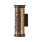 Meyda Lighting Tall Pines 5" 2-Light Textured Black Wall Sconce With Amber Mica Shade Glass