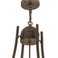 Meyda Lighting Tall Pines 50" 8-Light Wrought Iron Over Mahogany Bronze Inverted Pendant Light With Randsburg Rock Idalight Shade Glass