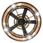 Meyda Lighting Tall Pines 55" 20-Light 2-Tier Antique Copper Chandelier With Silver Mica Shade Glass and Fan