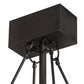 Meyda Lighting Tall Pines 55" 27-Light 2-Tier Textured Black & Green Trees Chandelier With Amber Mica Shade Glass