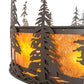 Meyda Lighting Tall Pines 56" 16-Light Oil Rubbed Bronze Chandelier With Amber Mica Shade Glass and Fan