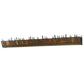 Meyda Lighting Tall Pines 58" 8-Light Timeless Bronze Vanity Light With Amber Mica Shade Glass