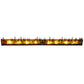 Meyda Lighting Tall Pines 58" 8-Light Timeless Bronze Vanity Light With Amber Mica Shade Glass