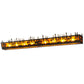 Meyda Lighting Tall Pines 58" 8-Light Timeless Bronze Vanity Light With Amber Mica Shade Glass