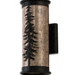 Meyda Lighting Tall Pines 5"W x 12"H 2-Light Textured Black Wall Sconce With Silver Mica Shade Glass