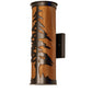 Meyda Lighting Tall Pines 6" 2-Light Exterior Oil Rubbed Bronze Wall Sconce With Ambra Sienna Idalight Shade