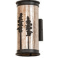 Meyda Lighting Tall Pines 6" 2-Light Oil Rubbed Bronze Wall Sconce With Silver Mica Shade Glass