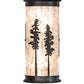 Meyda Lighting Tall Pines 6" 2-Light Oil Rubbed Bronze Wall Sconce With Silver Mica Shade Glass