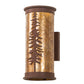 Meyda Lighting Tall Pines 6" 2-Light Red Rust Wall Sconce With Amber Mica Shade Glass