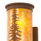 Meyda Lighting Tall Pines 6" 2-Light Red Rust Wall Sconce With Amber Mica Shade Glass