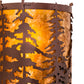 Meyda Lighting Tall Pines 6" 2-Light Rust Powder Coat Corner Wall Sconce With Amber Mica Shade Glass