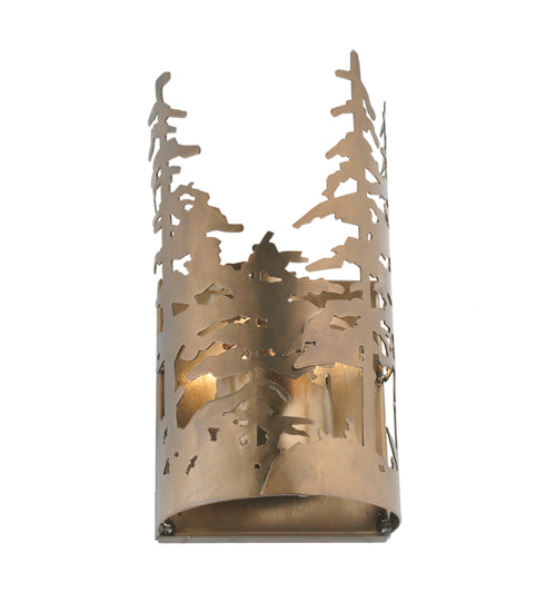 Meyda Lighting Tall Pines 6" Antique Copper Wall Sconce