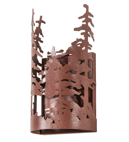 Meyda Lighting Tall Pines 6" Rust Wall Sconce