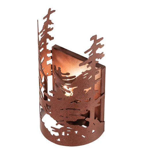 Meyda Lighting Tall Pines 6" Rust Wall Sconce