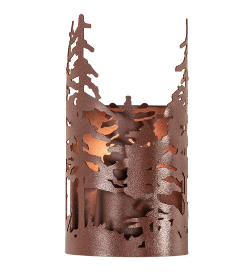 Meyda Lighting Tall Pines 6" Rust Wall Sconce