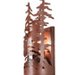 Meyda Lighting Tall Pines 6" Rust Wall Sconce