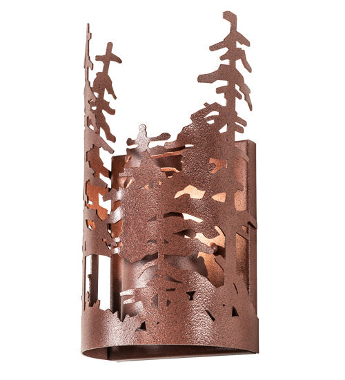 Meyda Lighting Tall Pines 6" Rust Wall Sconce