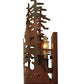Meyda Lighting Tall Pines 6" Rust & Wrought Iron Wall Sconce