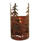Meyda Lighting Tall Pines 6" Rust & Wrought Iron Wall Sconce