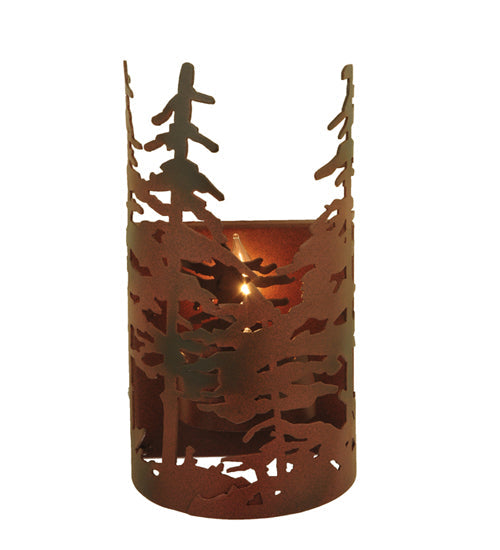 Meyda Lighting Tall Pines 6" Rust & Wrought Iron Wall Sconce