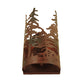Meyda Lighting Tall Pines 6" Rust & Wrought Iron Wall Sconce
