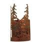 Meyda Lighting Tall Pines 6" Rust & Wrought Iron Wall Sconce