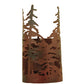 Meyda Lighting Tall Pines 6" Rust & Wrought Iron Wall Sconce