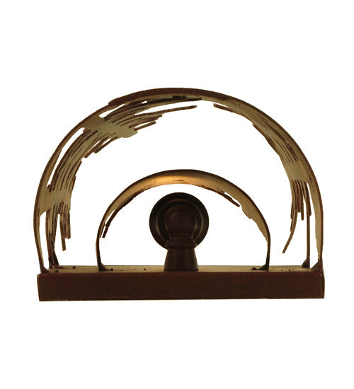 Meyda Lighting Tall Pines 6" Rust & Wrought Iron Wall Sconce