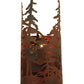 Meyda Lighting Tall Pines 6" Rust & Wrought Iron Wall Sconce