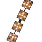 Meyda Lighting Tall Pines 60" 4-Light Oil Rubbed Bronze Island Pendant Light With Silver Mica Shade Glass