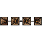 Meyda Lighting Tall Pines 60" 4-Light Textured Black Island Pendant Light With Silver Mica Shade Glass