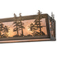 Meyda Lighting Tall Pines 60" 8-Light Antique Copper Vanity Light With Silver Mica Shade Glass