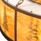 Meyda Lighting Tall Pines 62" 16-Light New Copper Vein Pendant Light With Ambra Siena Idalight Shade Glass