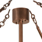 Meyda Lighting Tall Pines 62" 16-Light New Copper Vein Pendant Light With Ambra Siena Idalight Shade Glass