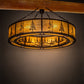 Meyda Lighting Tall Pines 62" 16-Light New Copper Vein Pendant Light With Ambra Siena Idalight Shade Glass