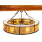 Meyda Lighting Tall Pines 62" 16-Light New Copper Vein Pendant Light With Ambra Siena Idalight Shade Glass