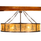 Meyda Lighting Tall Pines 62" 16-Light New Copper Vein Pendant Light With Ambra Siena Idalight Shade Glass